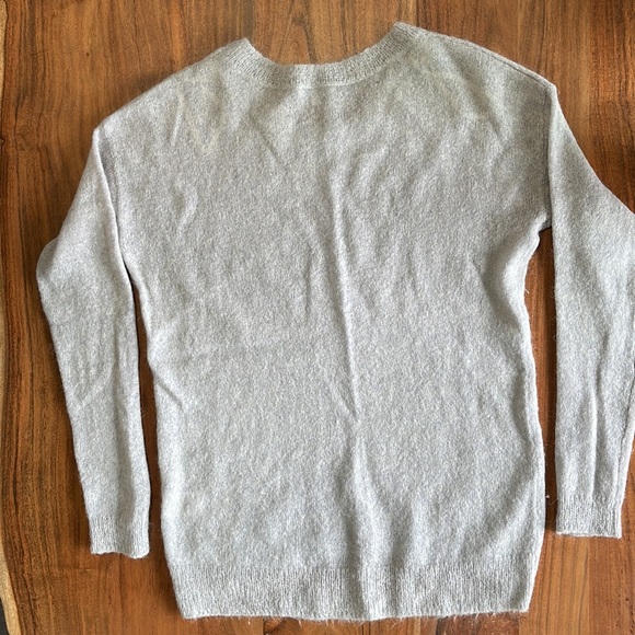 Babaton- Light gray Italian Mohair Sweater - Drop sleeve Long - Size XS - Picture 4 of 9